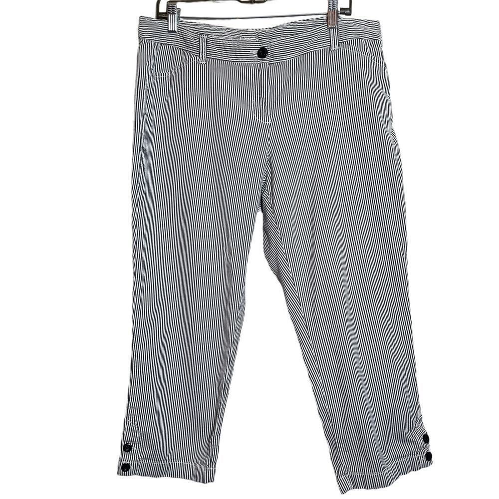 Ann Taylor Loft Striped Crip Pants Women's Sz 12